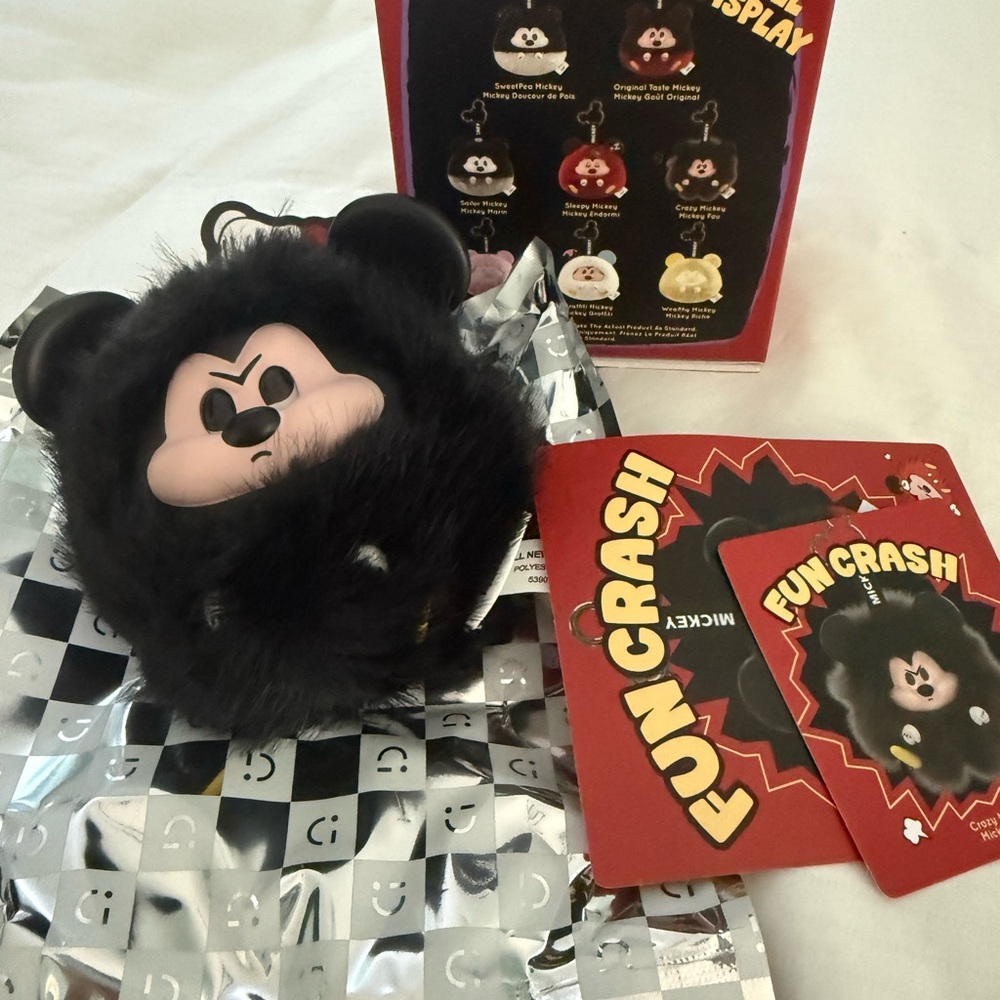 Miniso Disney Mickey Mouse Fun Collision Series Plush keychain